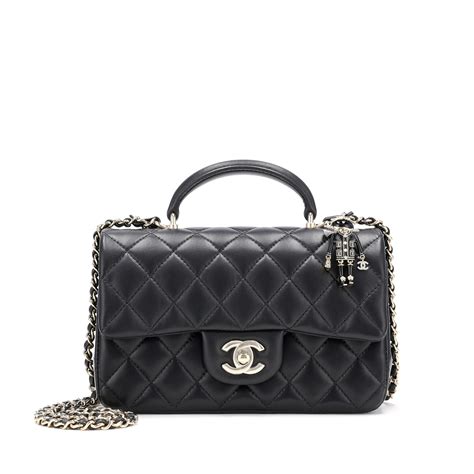 chanel 32423|CHANEL Lambskin Quilted Mini Flap Black 32423 .